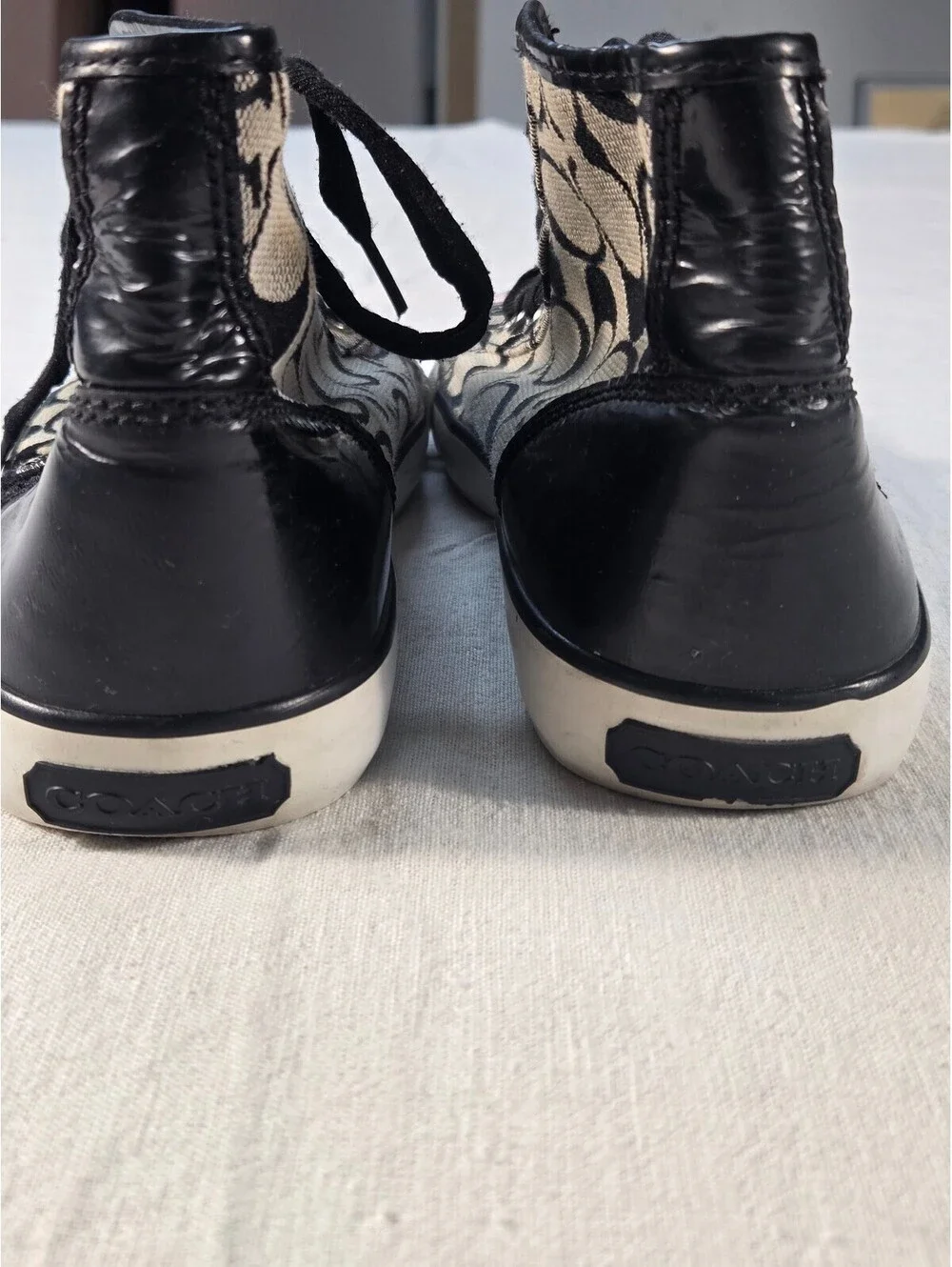 Coach Brendi Signature Canvas High Top Sneakers Black B7